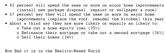  Homeowners True Believers: 77% Believe Their Homes Held or Increased Value in 2007